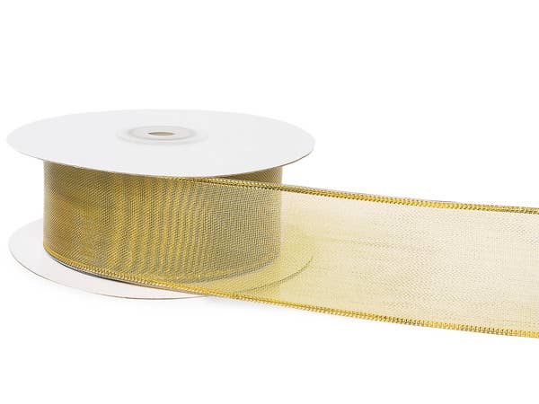 Nashville Wraps - Wholesale Ribbon - Gift Wrapping - Wired Metallic Edge Mesh Ribbon0