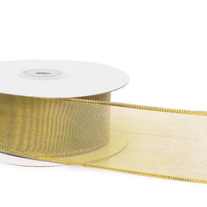 Nashville Wraps - Wholesale Ribbon - Gift Wrapping - Wired Metallic Edge Mesh Ribbon0