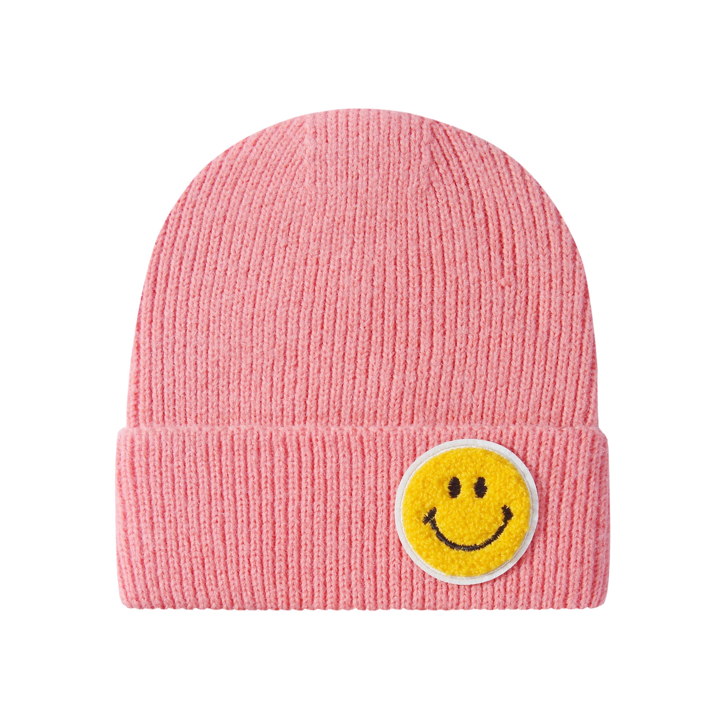 Shop Lev - Wholesale Beanie - Women's - Daily Smile Face Pastel Tone Ribbed Knit Beanie Hat7