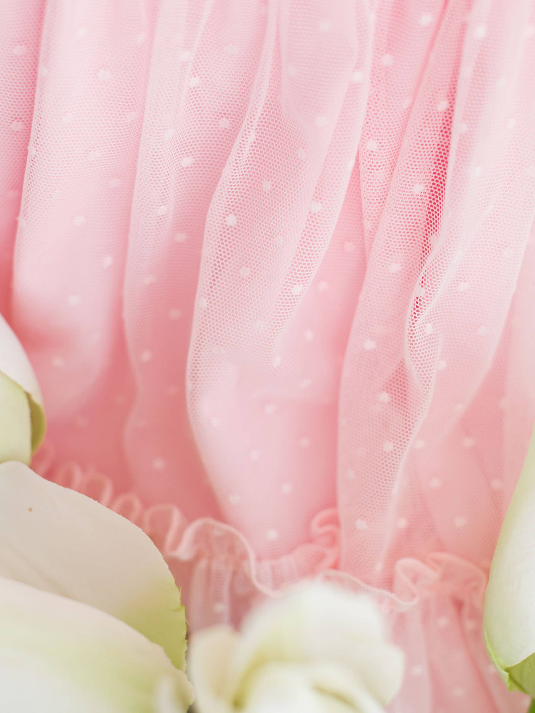 Rosa Vestito in Tulle Rosa Puntinato per Bambine & Set RuffleButt in vendita all'ingrosso su Faire5