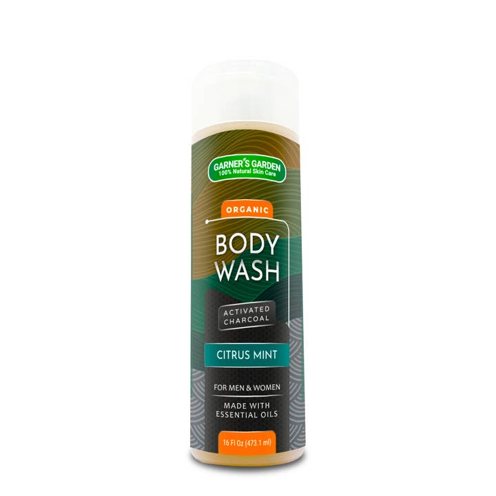 Garner's Garden - Vente Lotions corporelles/Gels douches - Gel douche biologique au charbon actif, 16 oz