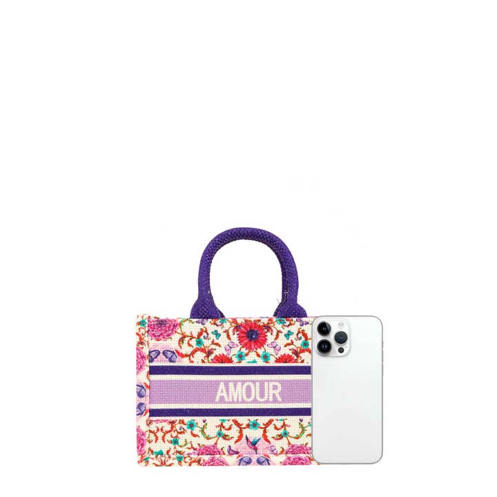 anbfashion - Wholesale Tote Bag - Women's - AMOUR FLOWER OBLIQUE BOOK SMALL TOTE BAG 22428