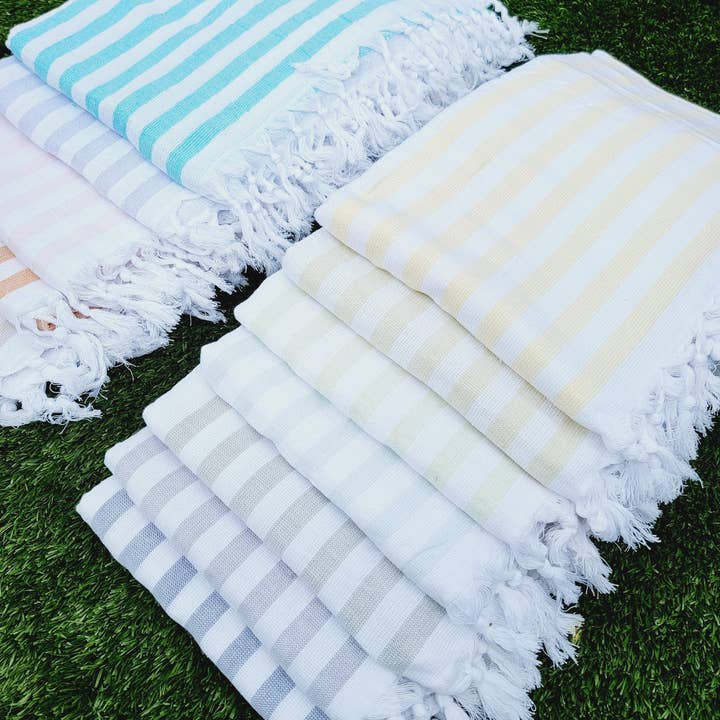 EBRU Home - Wholesale Strandlaken - Enkelzijdige badstof handdoek - Zandvrij strand- en badlaken - Oran6