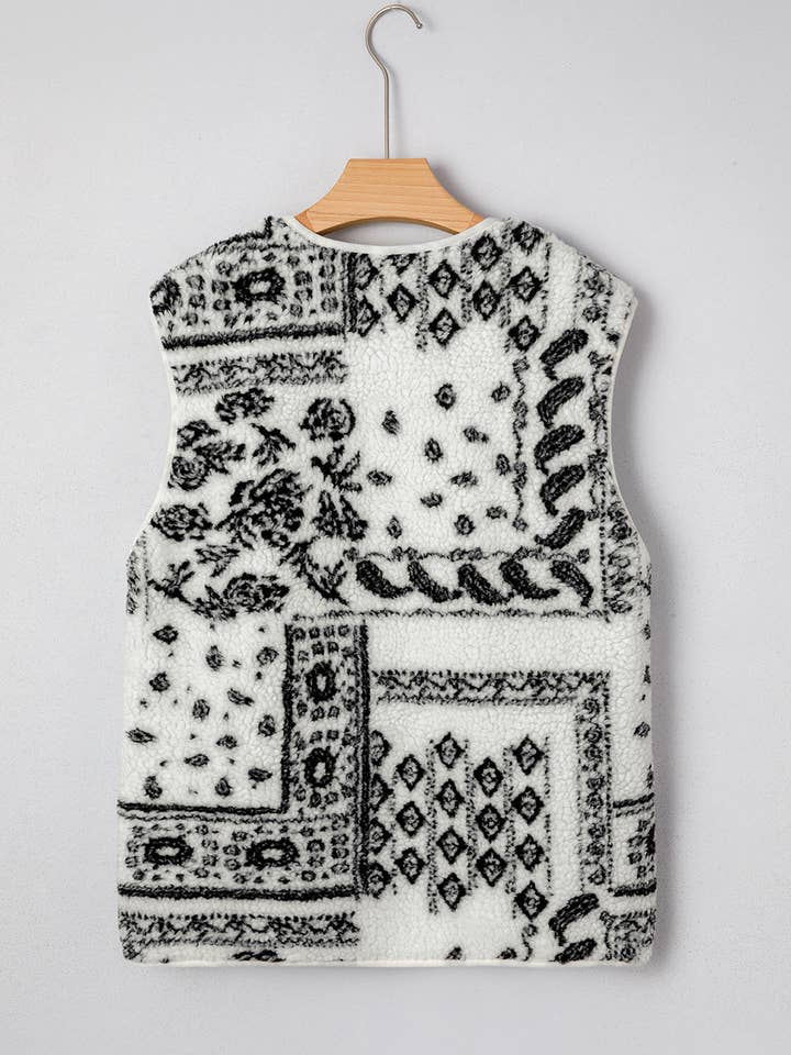 Beige Elizabeth Western Fashion Vest Jacket for wholesale on Faire1