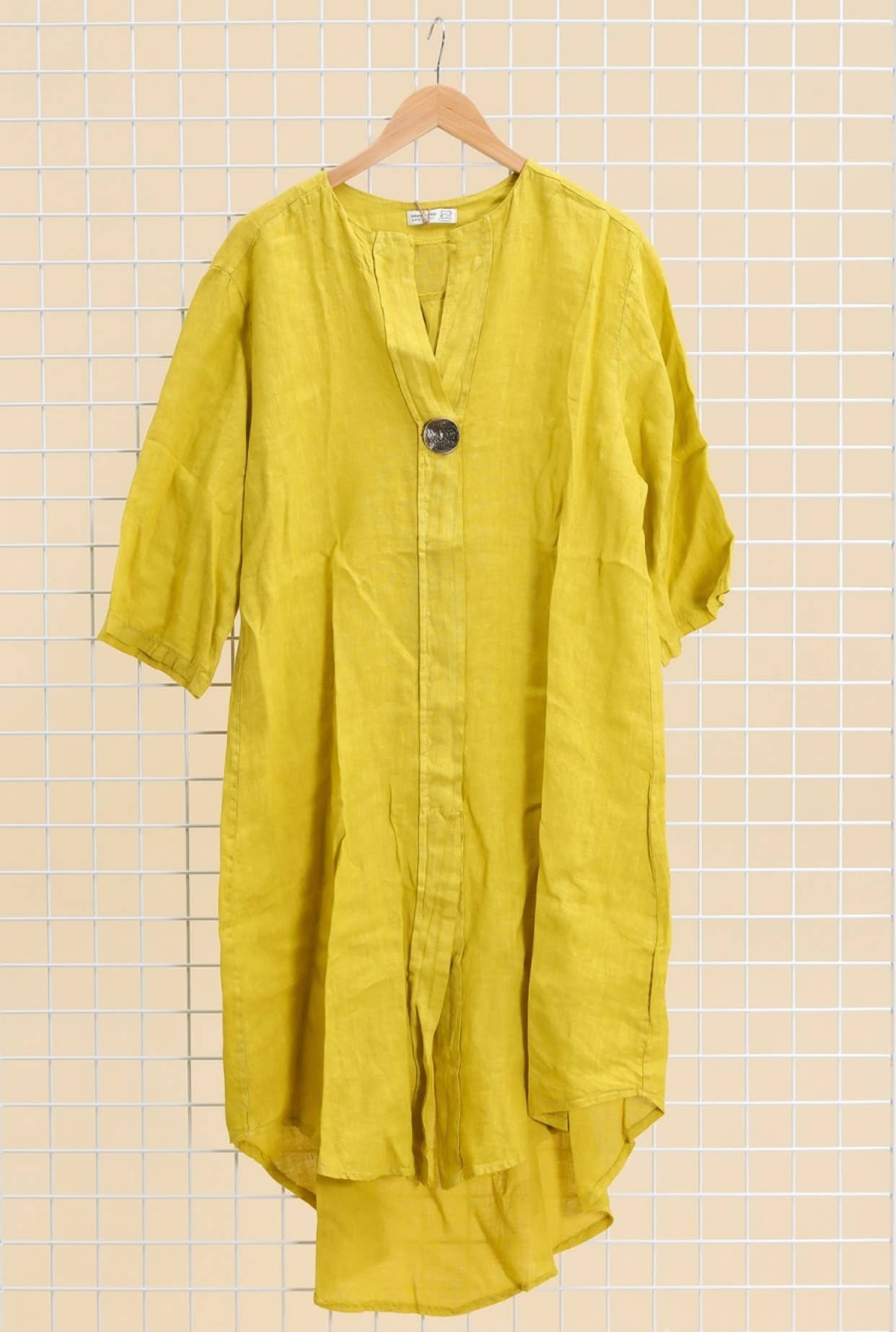 LÉA & LUC - Vente Robe – femme - Robes en 100% Lin avec un bouton REF. 554710