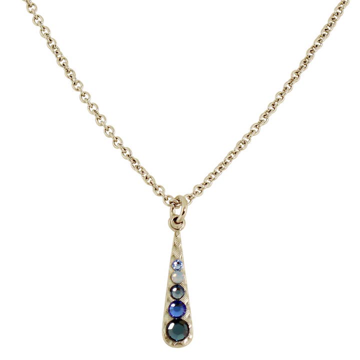 Baked Beads - Wholesale Pendant/Charm Necklace - Multi Crystal Teardrop Necklace