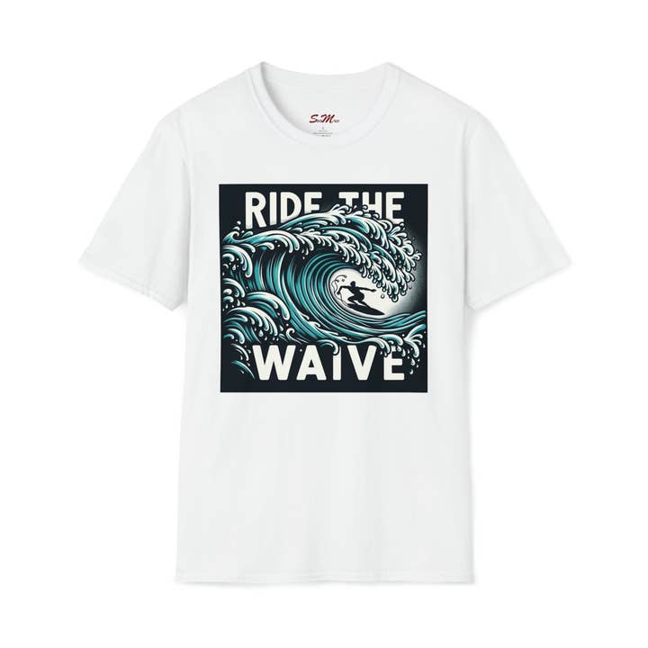 RIDE THE WAIVE Unisex Softstyle T-Shirt for wholesale by StickMuze