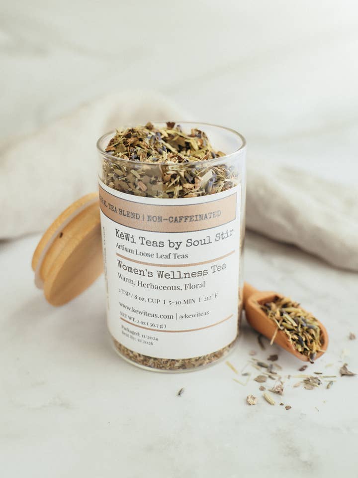 Kvinnors Välmående Te | Återställande Örtteblandning för wholesale av KēWi Teas by Soul Stir