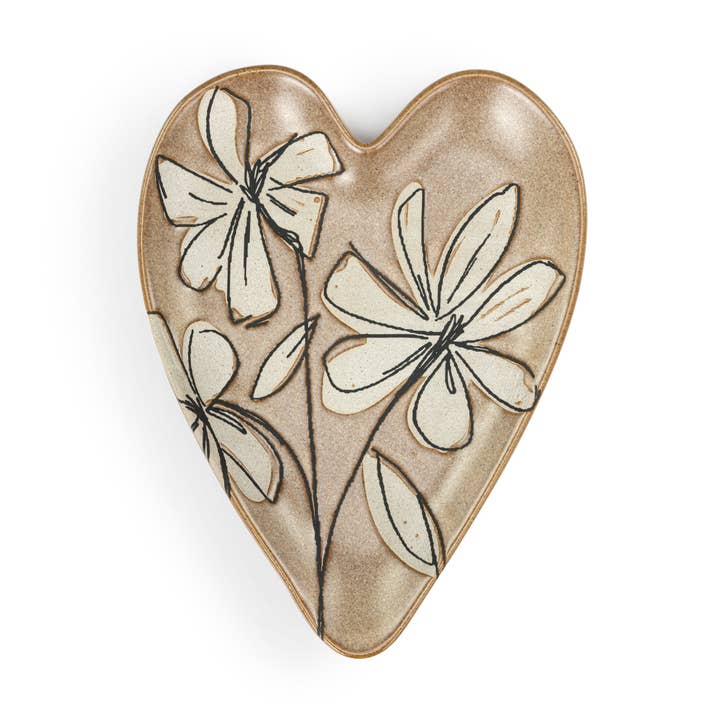Magnolia Heart Spoon Rest - 4.5x6.5in for wholesale by DEMDACO