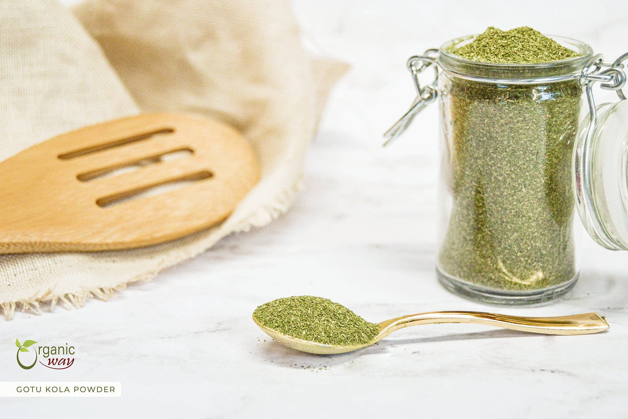 Organic Way LLC - Vendita all'ingrosso Proteine/superfood in polvere - Polvere di Gotu Kola (Centella Asiatica) - Tisana | Certificata Kosher e USDA | Vegana, Non-OGM e Senza Glutine | Testata per Metalli Pesanti e Purezza | Sacchetto Richiudibile | 100% Cruda dall'India3