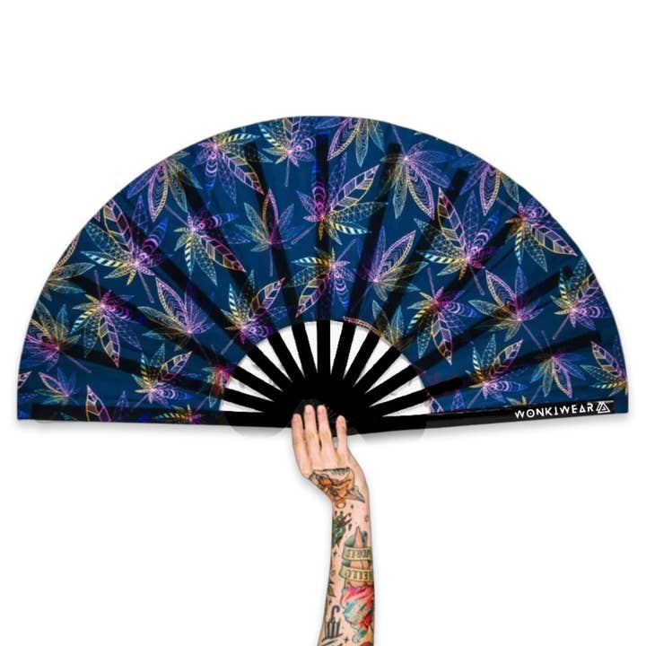 XL Festival Fan - UV Reactive, Mary Jane for wholesale by Wonkiwear Ltd