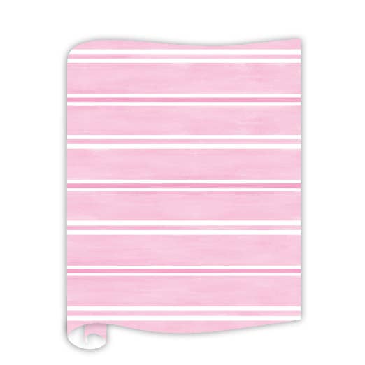 Runner da tavola rosa a righe acquerello per la vendita all'ingrosso da parte di RosanneBeck Collections