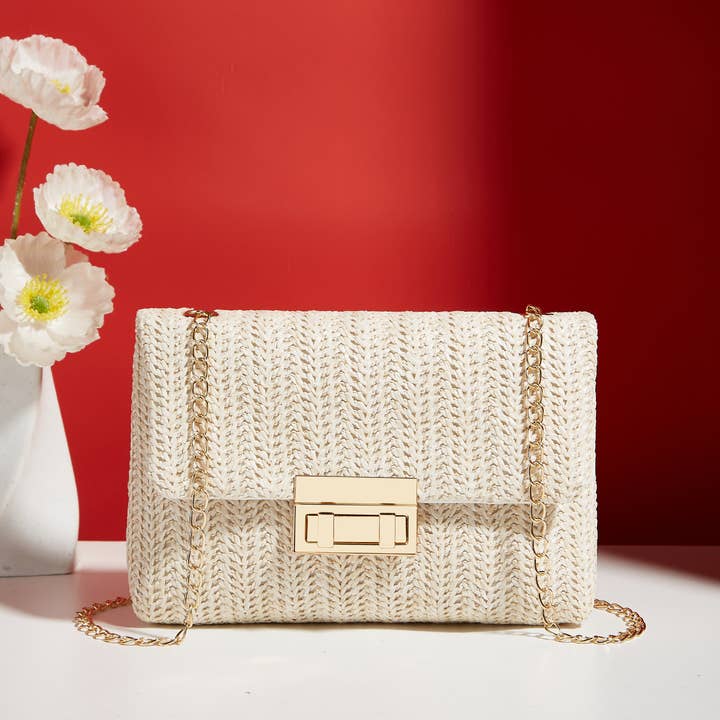 Little Trendy - Wholesale Crossbody Bag - Women's - Women's straw crossbody bag small square bag7