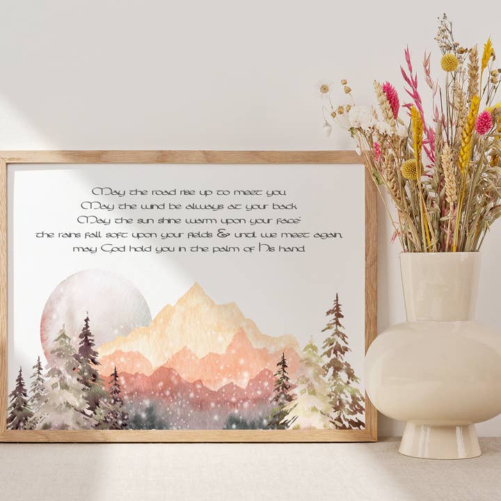 Irish Proverb May The Road Rise Up To Meet You Quote Print for wholesale by OLFFE