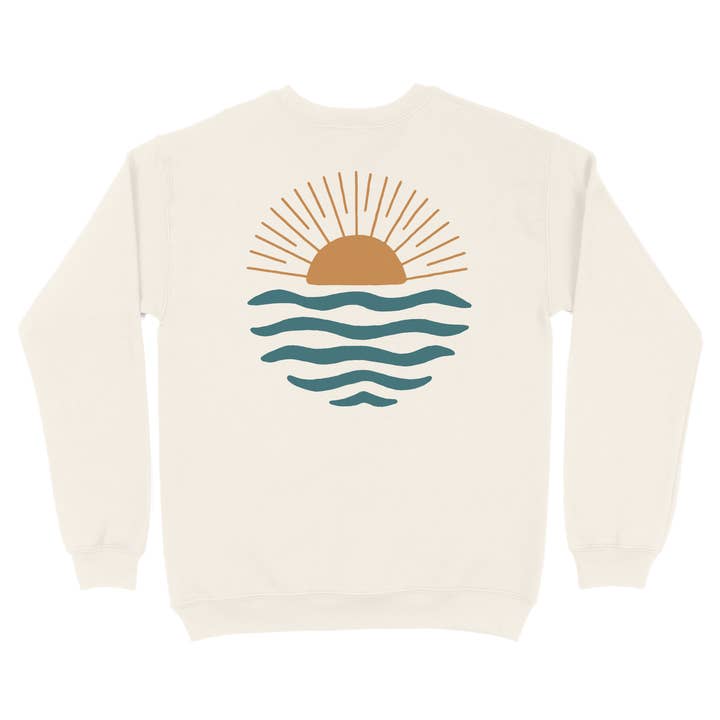 Wave and Sun Crewneck for wholesale by Becker Supply Co