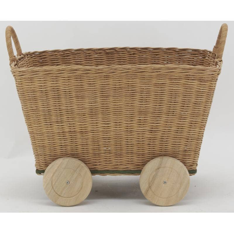 Aubry Gaspard - Wholesale Basket - Kids & Baby - Natural rattan trolley1