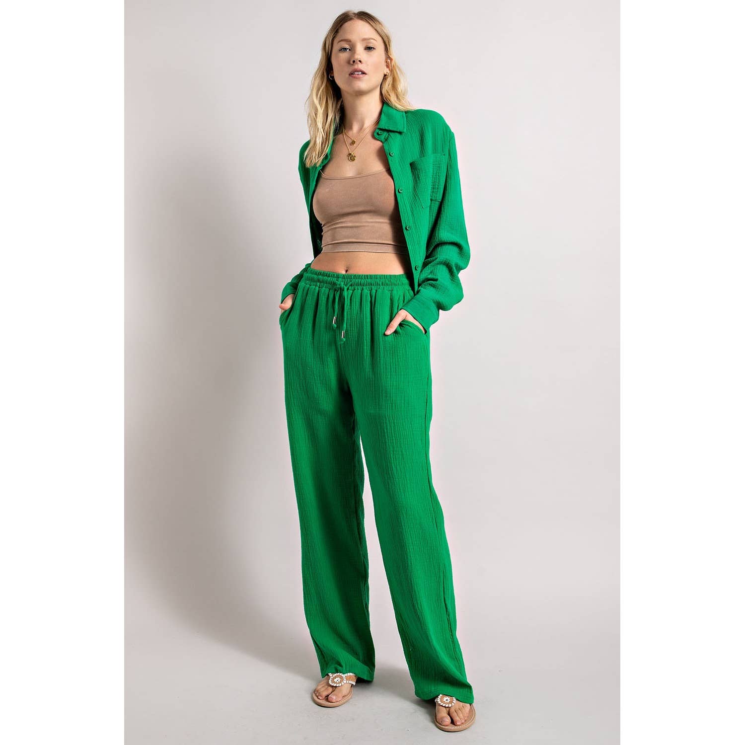 Sweet Generis – wholesale Pants – Women's – GAUZE WIDE LEG PANTS11