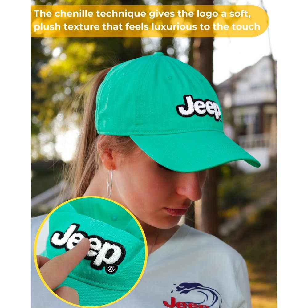 Detroit Shirt Co. - Wholesale Ponytail Cap - Women's - Hat - Jeep Chino Twill Ponytail with Chenille Text Patch4