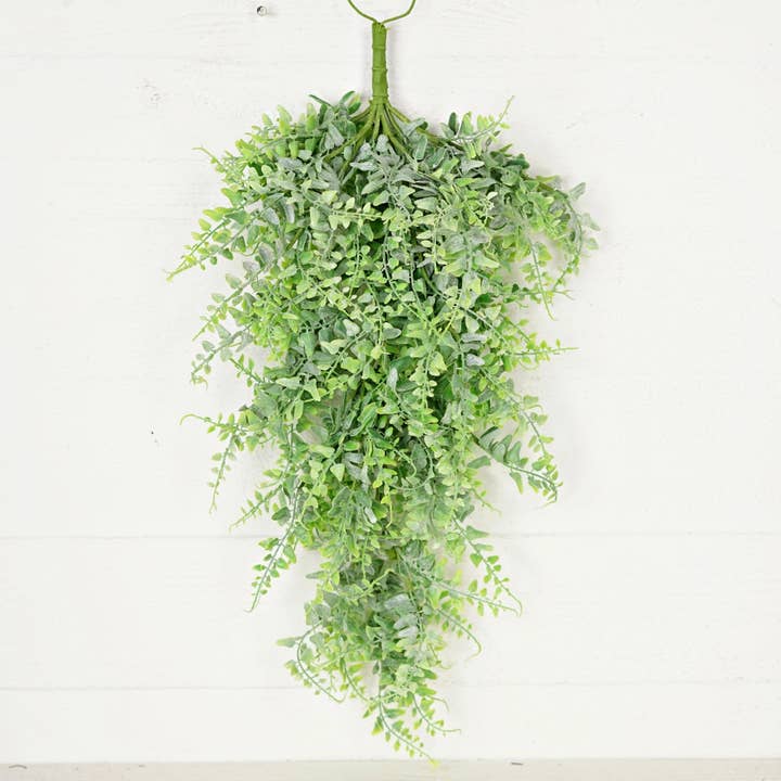 550333-Teardrop-28inLx14inW-Flocked soft touch Fern for wholesale by Impressive Enterprises, Inc.