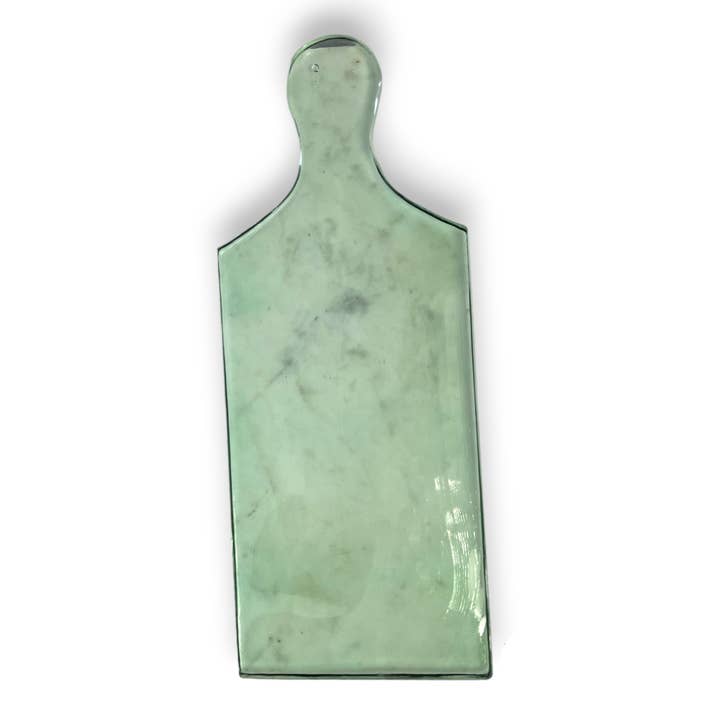 Med. Rectangular Recycled Glass Serving Board Dia 5" Green for wholesale on Faire