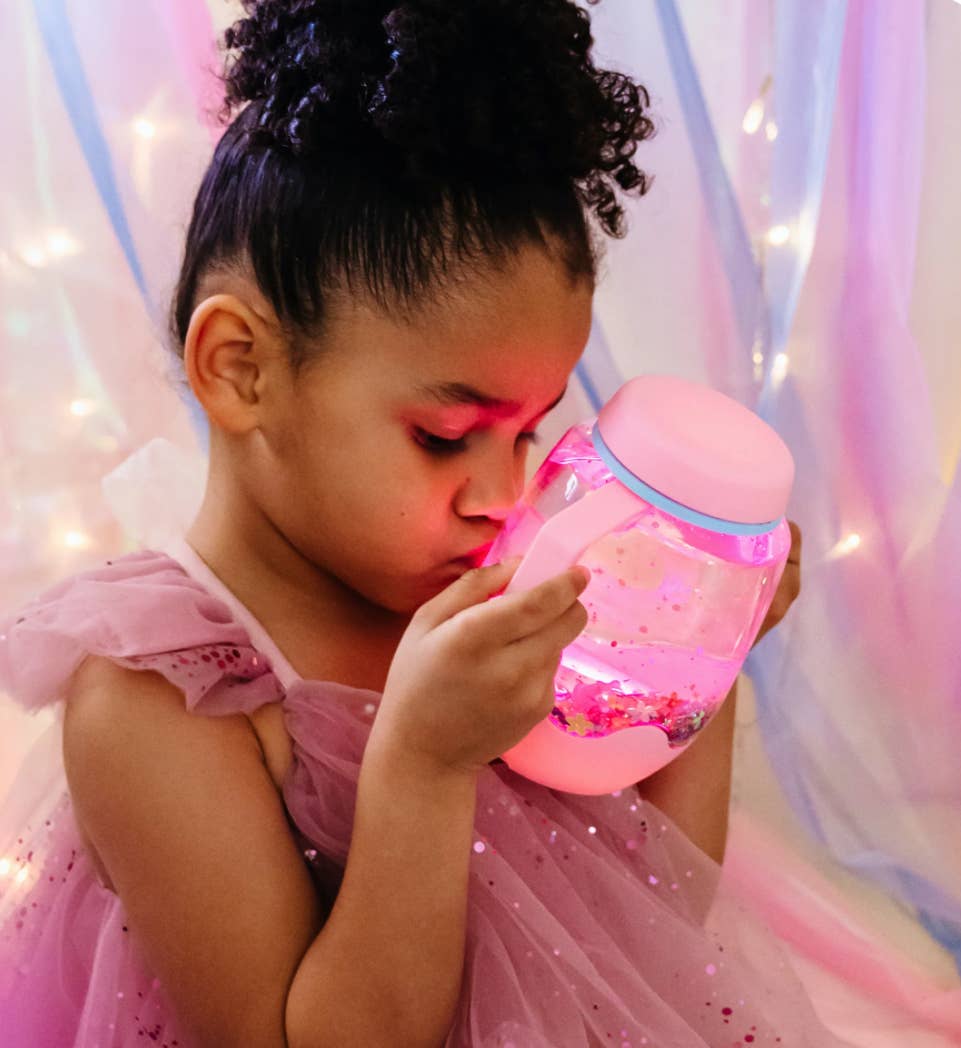 Glo Pals - Wholesale Light-Up Toy - Kids & Baby - Bubblegum Pink Sensory Play Jar 1