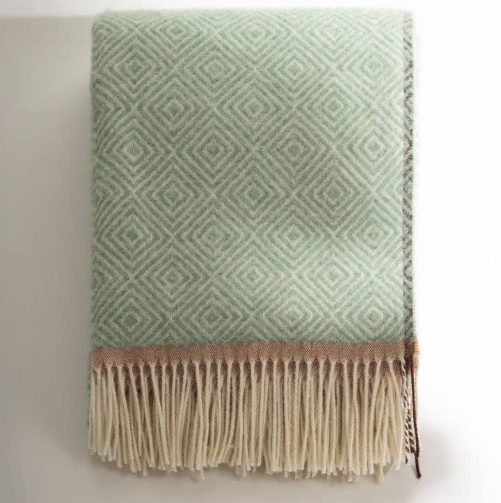 MoST - Wholesale Throw Blanket - Wool throw blanket VENEZIA Mint2