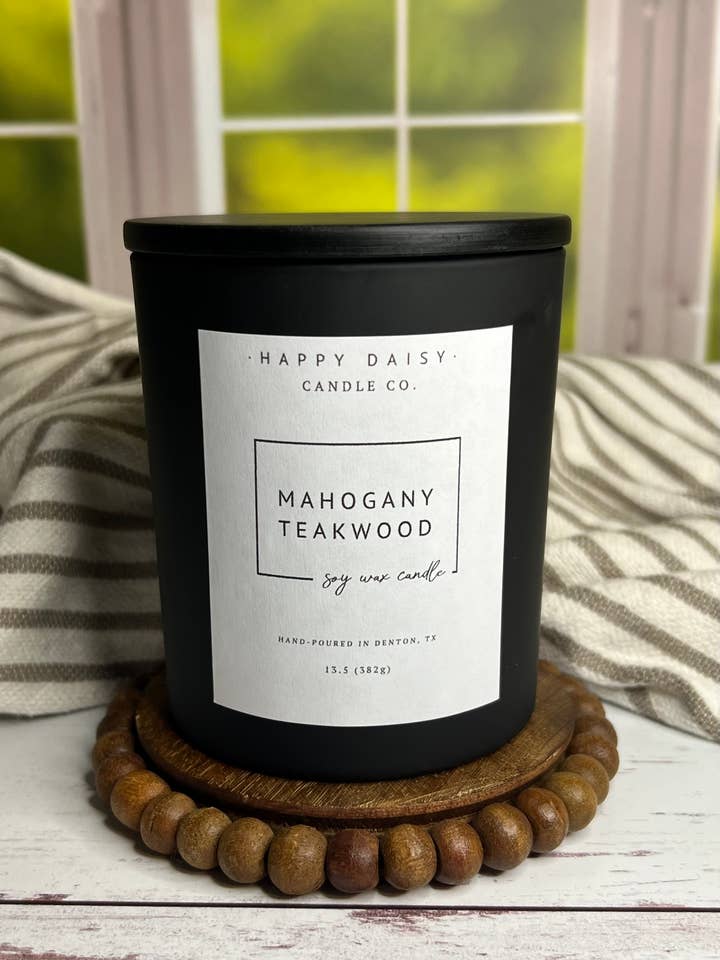 Mahogany Teakwood for wholesale by Happy Daisy Candle Co.