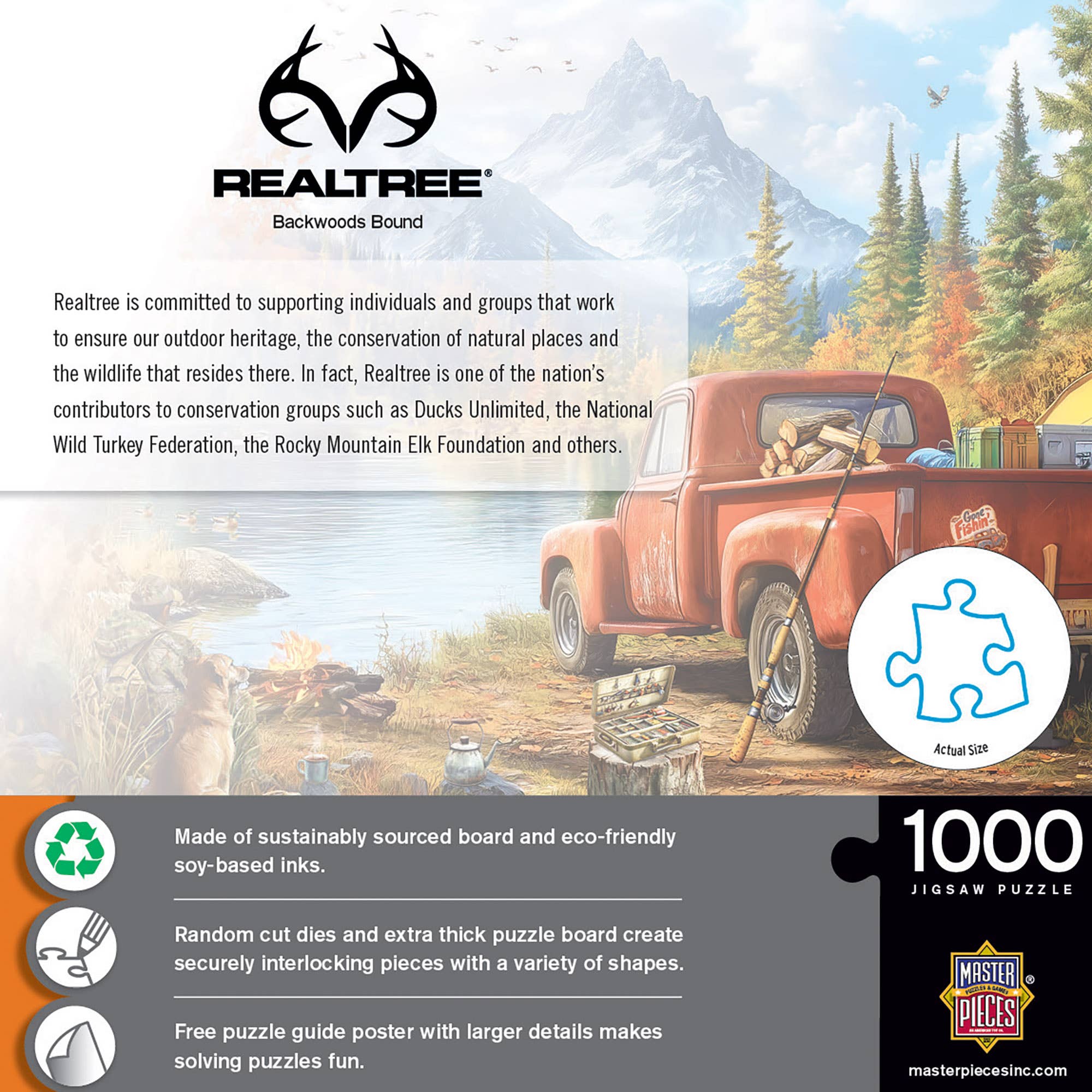 Masterpieces Puzzles - Wholesale Puzzle - Adult - Realtree - Backwoods Bound 1000 Piece Jigsaw Puzzle2