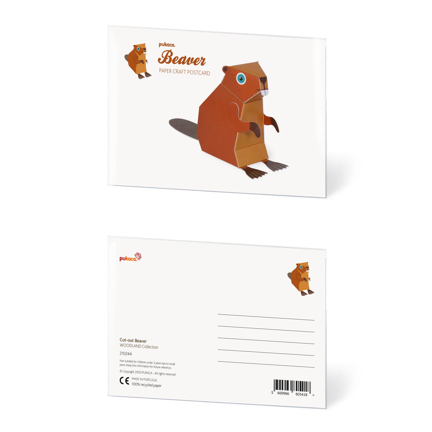 pukaca - Wholesale Postcard - Beaver Postcard1