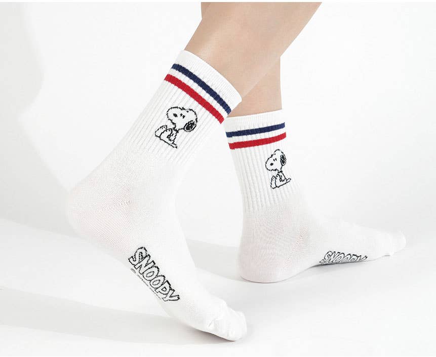 K-Wonderland – Großhandel Socken - Unisex – Peanuts Snoopy & Charlie Brown tägliche Sportknöchelsocken7