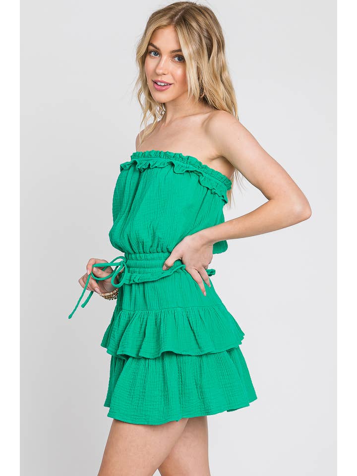 Sewn and Seen - Venta al por mayor Peto - Mujer - MAMELUCO CON VOLANTES DE GASA DE ALGODÓN LAVADO4