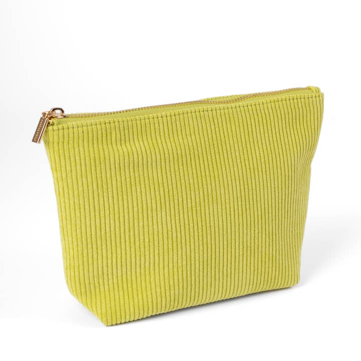 Elyse Breanne Design - Wholesale Pouch - Unisex - Chartreuse Corduroy Carry-All Pouch