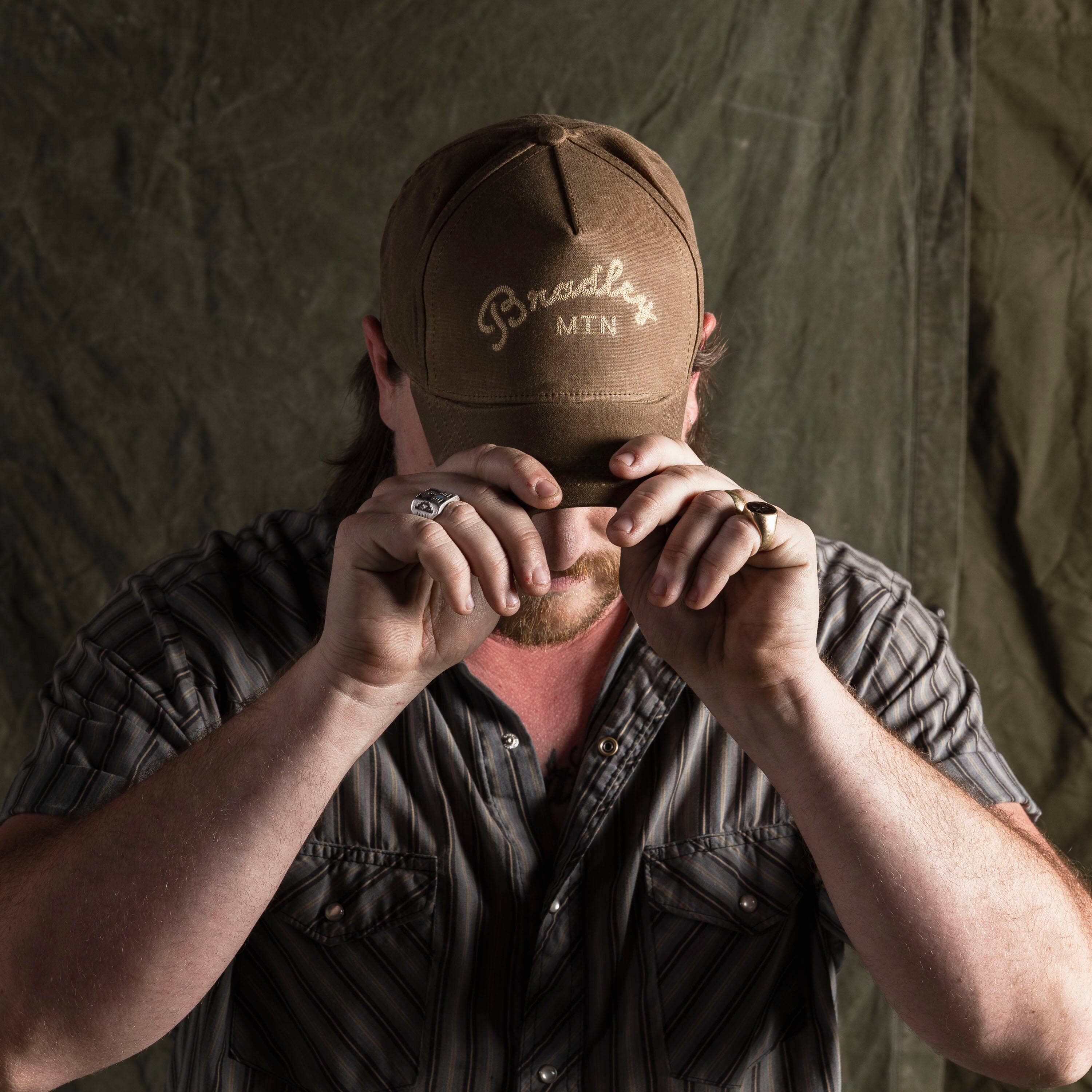 Bradley Mountain - Wholesale Baseball Cap - Men's - Chainstitch Camper Hat - Havana3