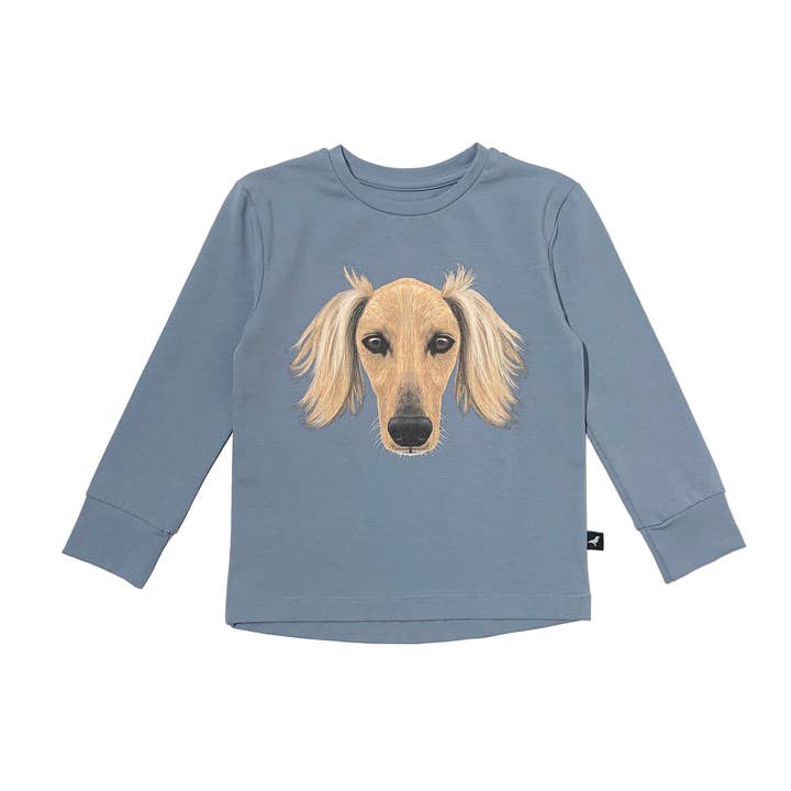 Camiseta larga para perros de color azul marino para venta al por mayor de mói