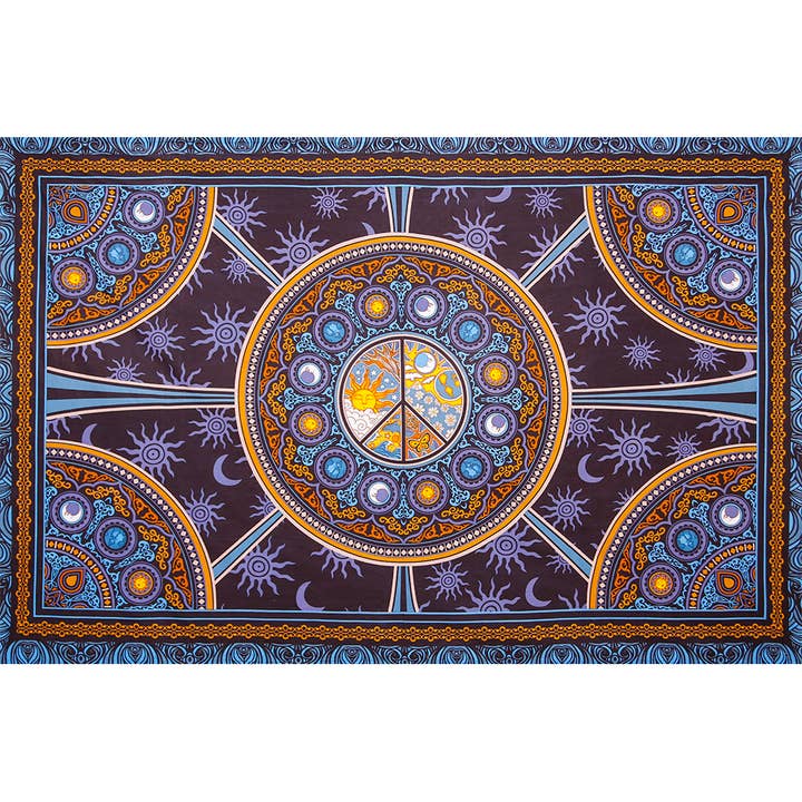 Sunshine Joy - Wholesale Tapestry/Textile - Peace Tapestry Hippie Boho Dorm Tapestries Hanger Packaged2