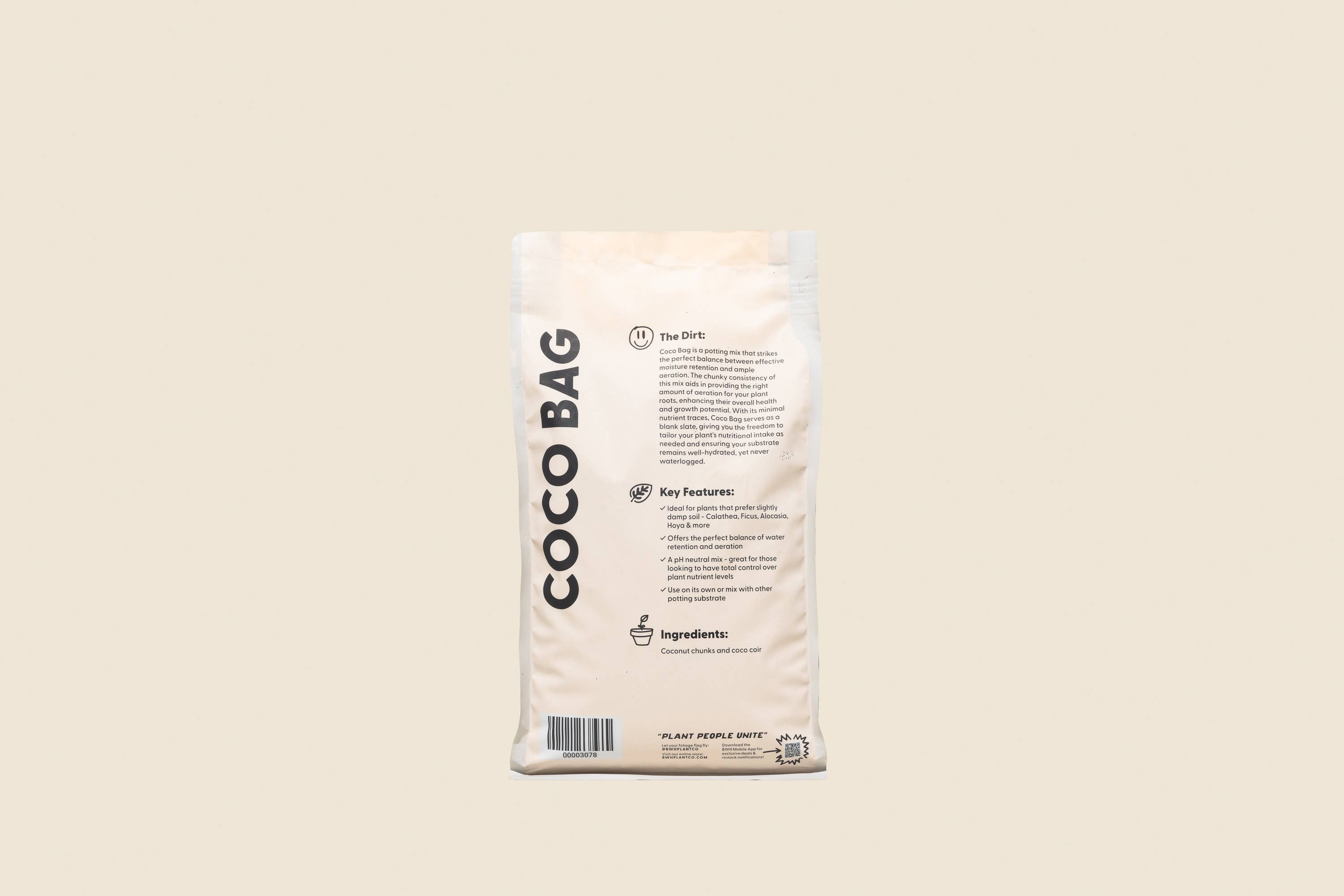 BWH Plant Co - Wholesale Planting/Potting Soil - Coco Bag: 1 Gallon1