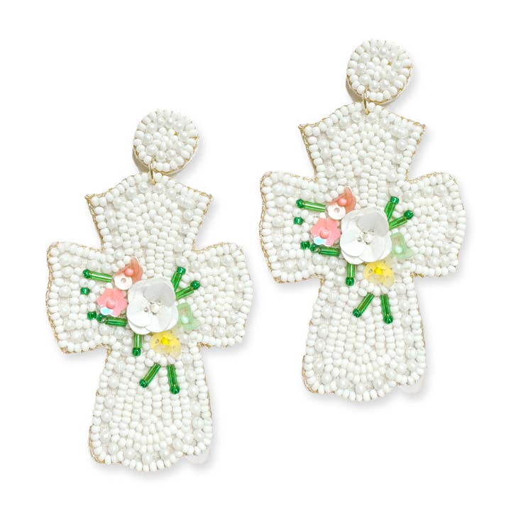 We are Healed Cross Earrings for wholesale by Viv&Lou