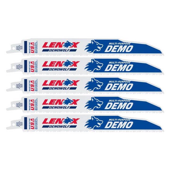 Everyday Supply Co - Wholesale Handy Tool - LENOX DEMOWOLF 9" Bi-Metal Saw Blade 10 TPI 5-Pack