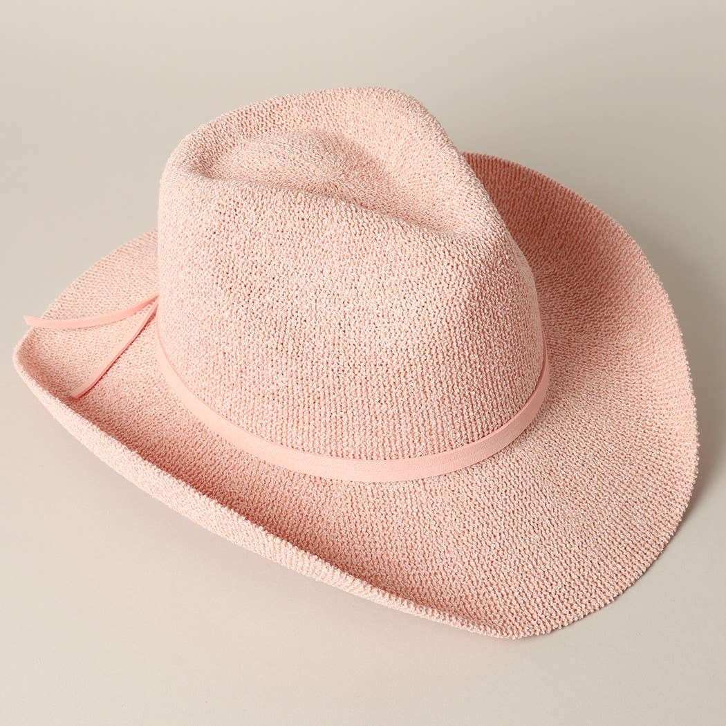 Fashion City – wholesale Cowboy Hat – Women’s – Solid Color Terry Cloth Cowboy Panama Adjustable Sun Hat
17