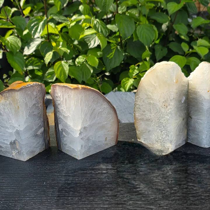 XL Agate / Quartz Crystal Bookends 2.4-3.2 KG for wholesale by Distinction Crystals