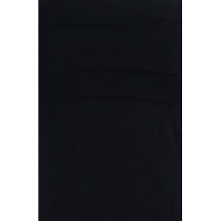 Zwart MAXIMA lange, doorschijnende sjaal met ruches in zwart voor groothandel op Faire2