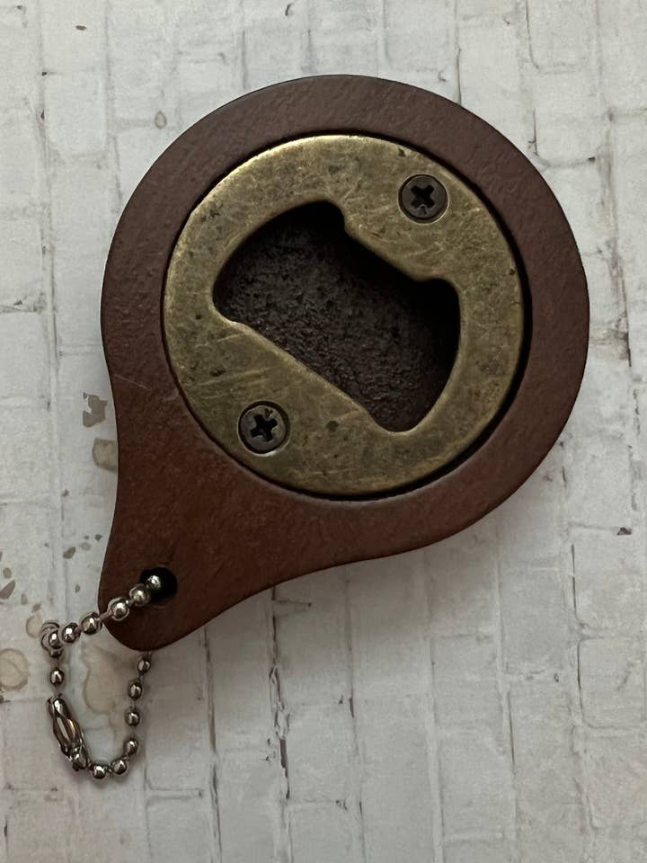 Dark wood bottle opener for wholesale by KW Laser Supplies