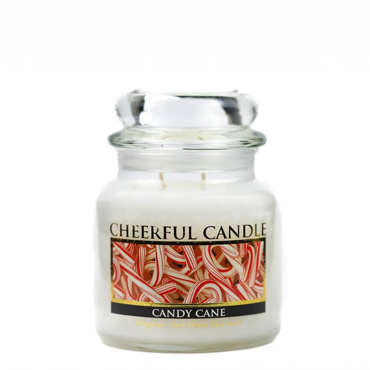 Cheerful Candle (16oz.) – Candy Cane for wholesale by A Cheerful Giver