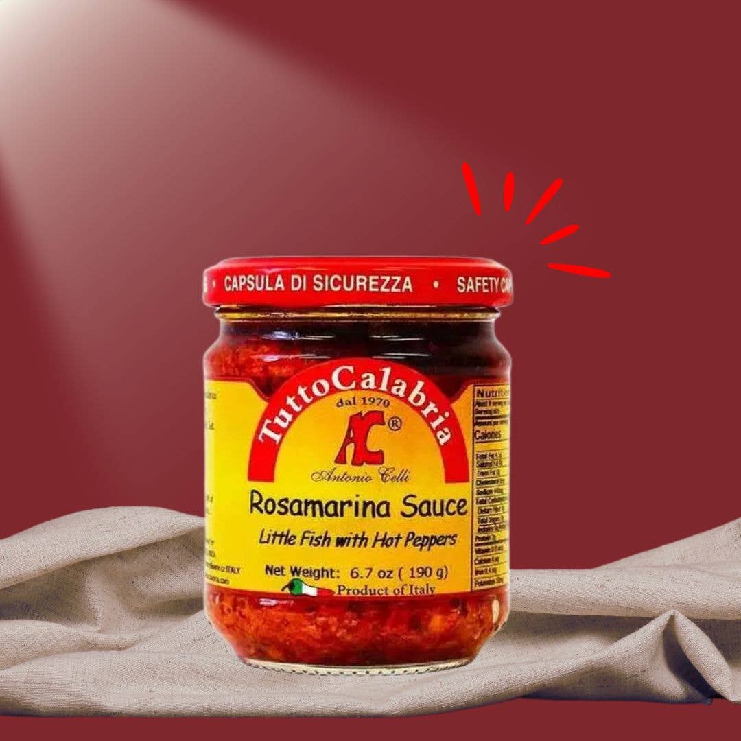 Casacella Foods - Vente Sauces - Sauce Rose Marina Tutto Calabria avec petits poissons et piment