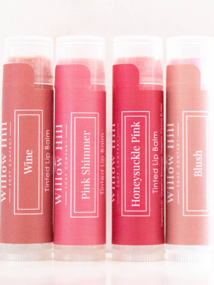 Tonet læbebalsam sæt for engroshandel hos Willow Hill Soap Company