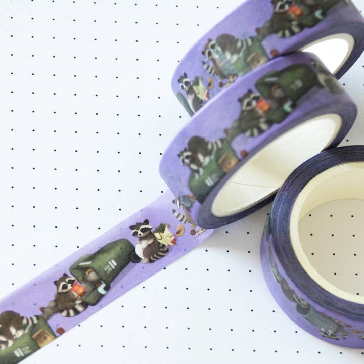 Trashy Raccoon Washi Tape for wholesale by Hop & Flop