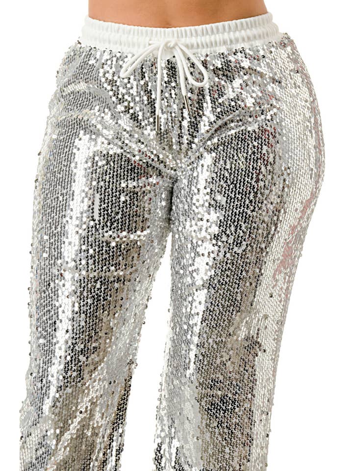 SALT - Wholesale Pants - Women's - (SP3964) Sequin Joggers (2 colors)3