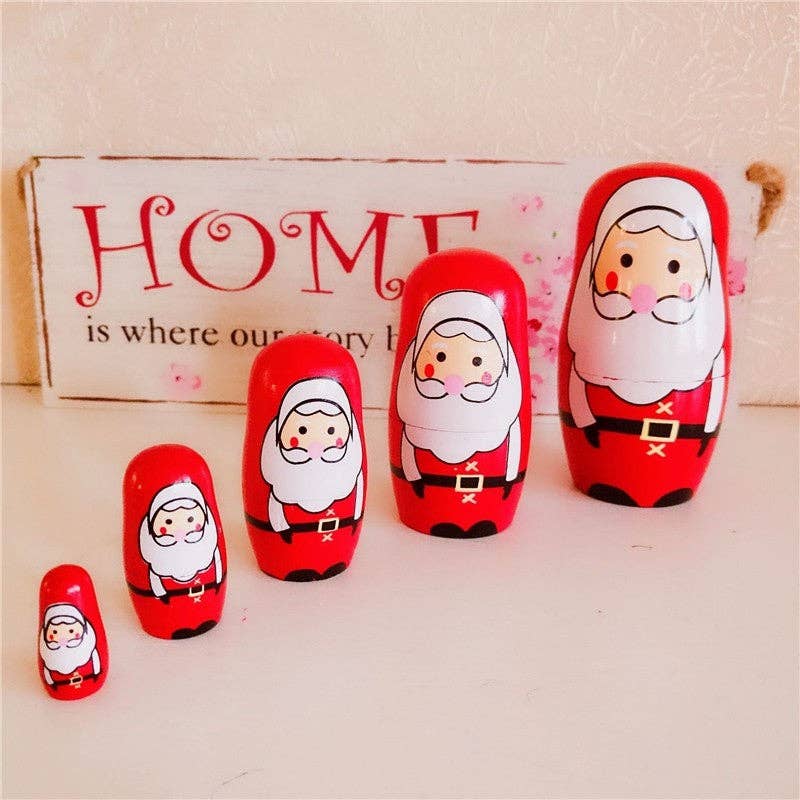 Red Cute Cartoon Wooden Matryoshka Dolls for wholesale on Faire0