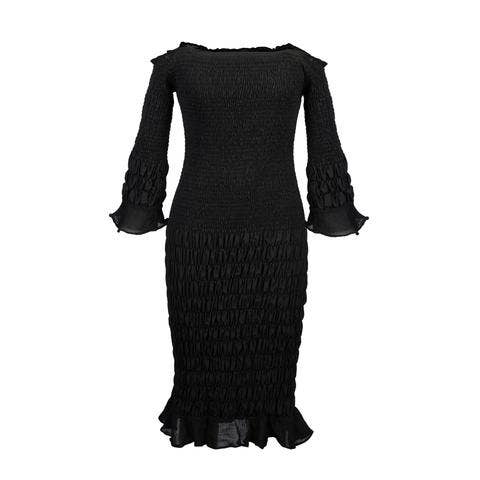 Bellagio gesmokte midi-jurk voor wholesale door KARMA for a Cure