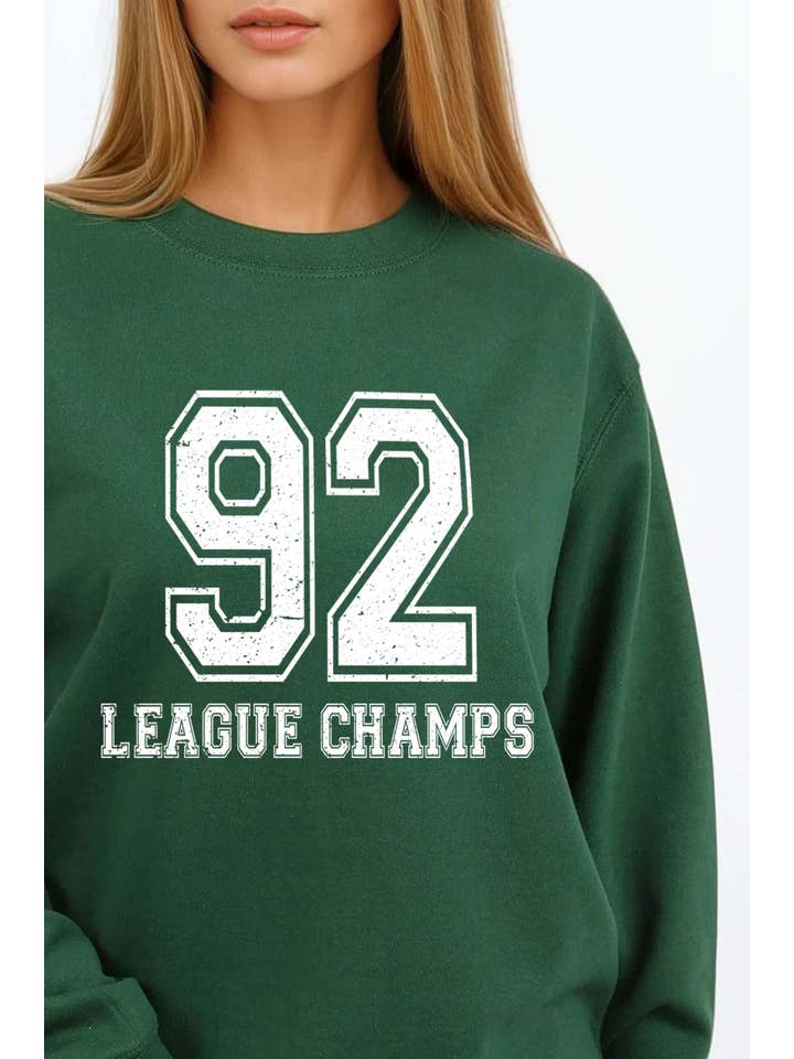 Missi Clothing – wholesale Graphic sweatshirt – Women’s – 92 League Champs Printed Sweatshirt2